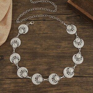 Retro Star, Sun & Moon Design Waist Chain with mushrooms boho hippie grunge goth